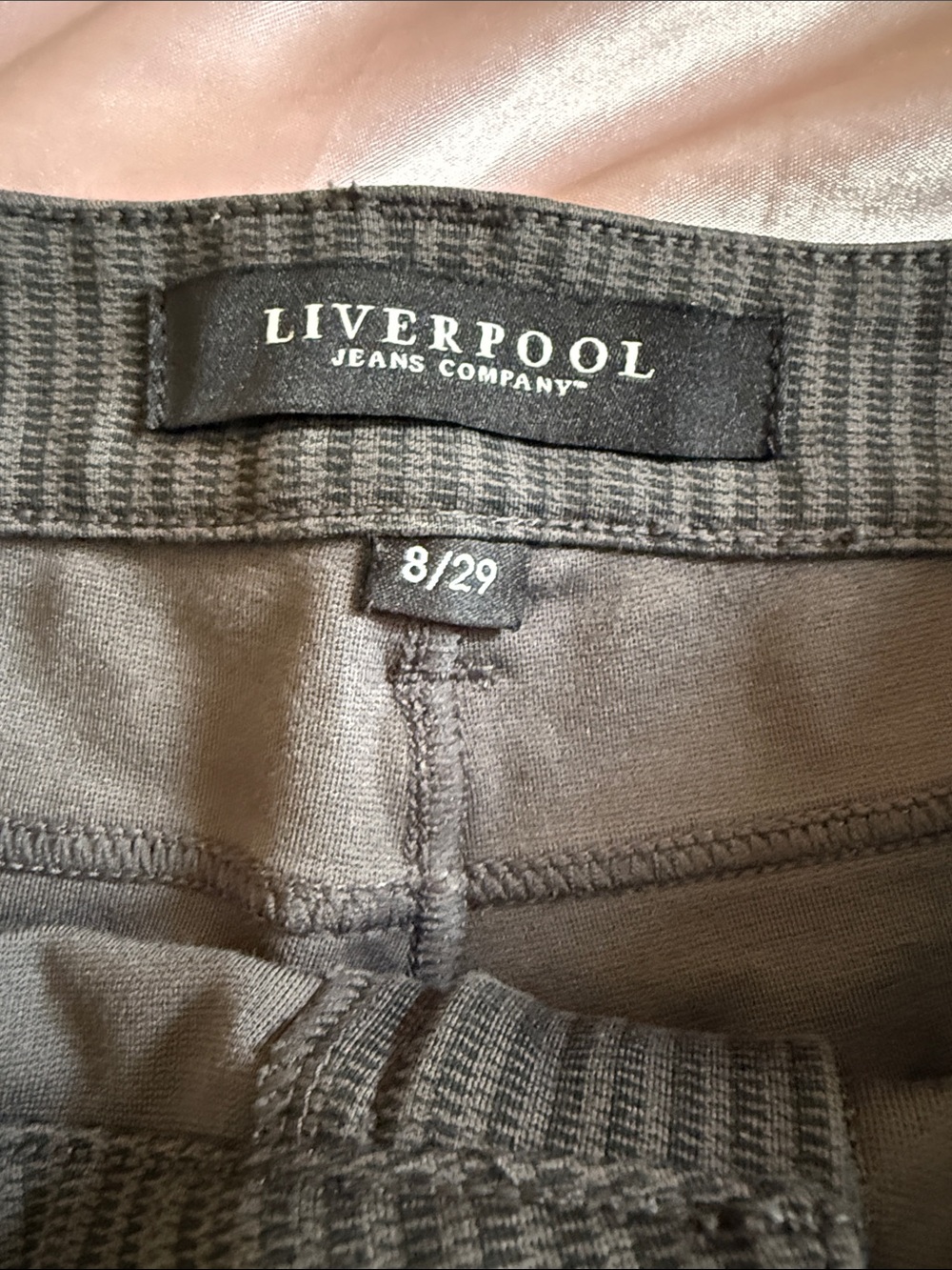 Liverpool Los Angeles Women's Gray Vertical Pinstripe Pants Size 8/29 - Picture 2 of 11